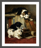 Watching the Prey by Henriette Ronner-Knip — dark grey frame