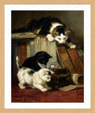 Watching the Prey by Henriette Ronner-Knip — oak frame