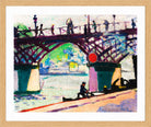 Pont des Arts by Henry Lyman Saÿen, in a oak frame