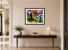 Newmans House by Henry Lyman Saÿen, above a console table