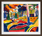 Garden by Henry Lyman Saÿen, in a brown frame