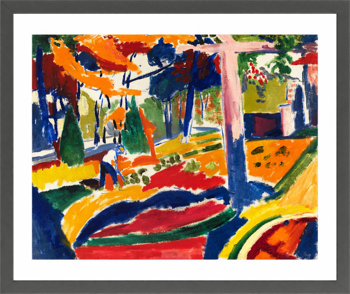 Garden by Henry Lyman Saÿen, in a dark grey frame