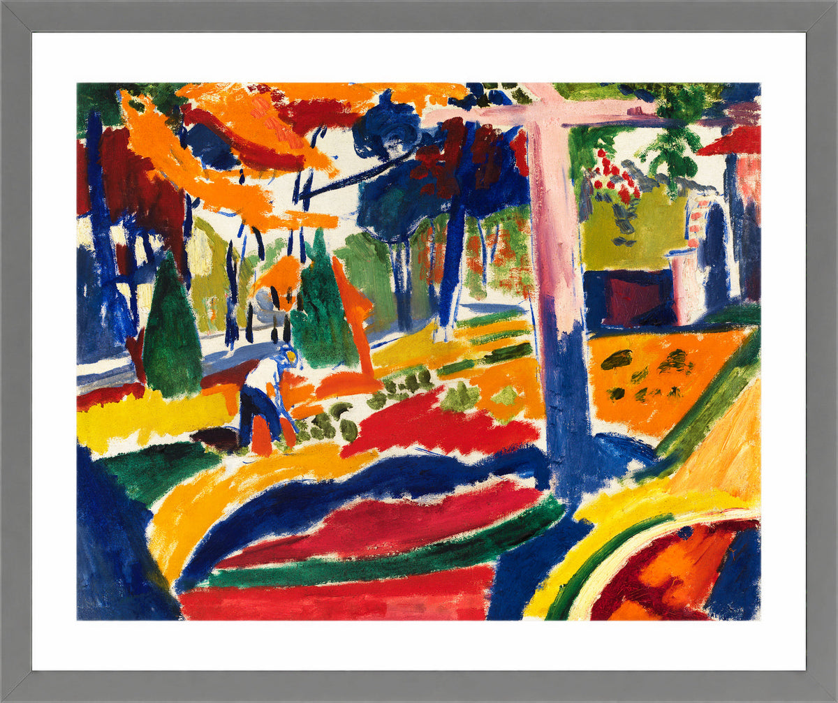 Garden by Henry Lyman Saÿen, in a light grey frame