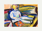 Child on Sofa by Henry Lyman Saÿen, on rolled canvas