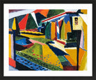 Abstract Landscape by Henry Lyman Saÿen, in a black frame
