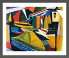 Abstract Landscape by Henry Lyman Saÿen, in a dark grey frame