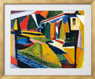 Abstract Landscape by Henry Lyman Saÿen, in a gold frame