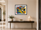 Abstract Landscape by Henry Lyman Saÿen, above a console table