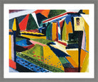 Abstract Landscape by Henry Lyman Saÿen, in a light grey frame