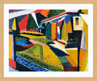 Abstract Landscape by Henry Lyman Saÿen, in a oak frame