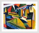 Abstract Landscape by Henry Lyman Saÿen, in a white frame