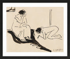 Hermann Max Pechstein Print, A Couple (1910) in a black frame