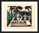 Hermann Max Pechstein Print, Akrobaten III (1912) in a black frame