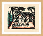 Hermann Max Pechstein Print, Akrobaten III (1912) in a light oak frame