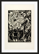 Hermann Max Pechstein Print, And forgive us our debts (und vergieb uns Unsre Schuld) (1921) in a black frame