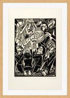 Hermann Max Pechstein Print, And forgive us our debts (und vergieb uns Unsre Schuld) (1921) in a light oak frame