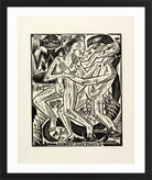 Hermann Max Pechstein Print, And lead us not into temptation (und führe uns nicht in Versuchung) (1921) in a black frame