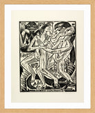 Hermann Max Pechstein Print, And lead us not into temptation (und führe uns nicht in Versuchung) (1921) in a light oak frame