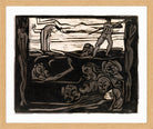Hermann Max Pechstein Print, At the end (1906) in a light oak frame