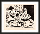 Hermann Max Pechstein Print, Badende II (1911) in a black frame