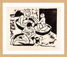Hermann Max Pechstein Print, Badende II (1911) in a light oak frame