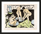 Hermann Max Pechstein Print, Badende XI (1911) in a black frame