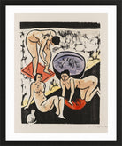 Hermann Max Pechstein Print, Bathers I (1911) in a black frame