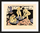 Hermann Max Pechstein Print, Bathers XI (1911) in a black frame