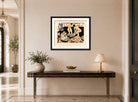 Hermann Max Pechstein Print, Bathers XI (1911) displayed above a console table