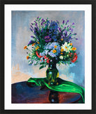 Hermann Max Pechstein Print, Bouquet of Flowers (1927) in a black frame