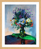 Hermann Max Pechstein Print, Bouquet of Flowers (1927) in a light oak frame