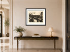 Hermann Max Pechstein Print, Bridge (1908) displayed above a console table