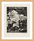 Hermann Max Pechstein Print, But deliver us from evil (Sondern erlöse uns von dem Übel) (1921) in a light oak frame