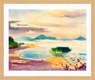 Hermann Max Pechstein Print, Chiemsee shore (1947) in a light oak frame