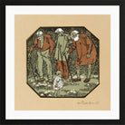 Hermann Max Pechstein Print, Coming and Going (Childhood and Old Age) (1905) in a black frame