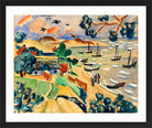 Hermann Max Pechstein Print, Curonian Spit (1919) in a black frame
