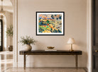 Hermann Max Pechstein Print, Curonian Spit (1919) displayed above a console table