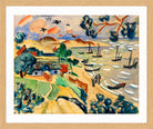 Hermann Max Pechstein Print, Curonian Spit (1919) in a light oak frame