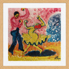 Hermann Max Pechstein Print, Dancer (1910) in a light oak frame