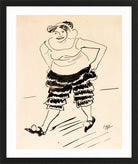 Hermann Max Pechstein Print, Dancer in Black Pants (1910) in a black frame