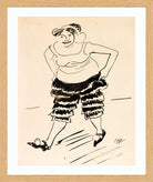Hermann Max Pechstein Print, Dancer in Black Pants (1910) in a light oak frame