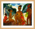 Hermann Max Pechstein Print, Der Jüngling (1917) in a light oak frame