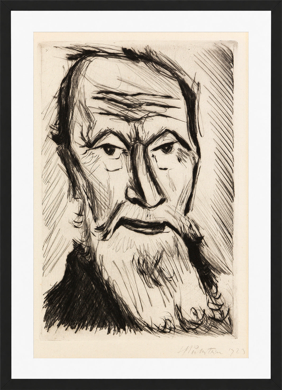 Hermann Max Pechstein Print, Ein Friese (1922) in a black frame