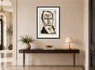 Hermann Max Pechstein Print, Ein Friese (1922) displayed above a console table