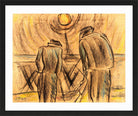 Hermann Max Pechstein Print, Fischer (1919) in a black frame