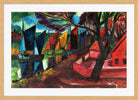 Hermann Max Pechstein Print, Fischerkutter (1923) in a light oak frame