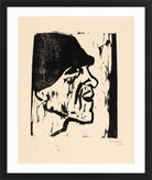 Hermann Max Pechstein Print, Fisherman’s Head VII (1911) in a black frame