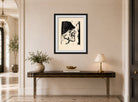 Hermann Max Pechstein Print, Fisherman’s Head VII (1911) displayed above a console table