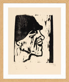 Hermann Max Pechstein Print, Fisherman’s Head VII (1911) in a light oak frame
