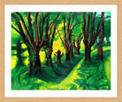 Hermann Max Pechstein Print, Forest in the Pyrenees (1931) in a light oak frame